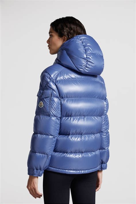 Blau Kurze Daunenjacke Aus Cord 